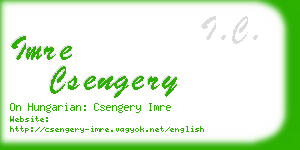 imre csengery business card